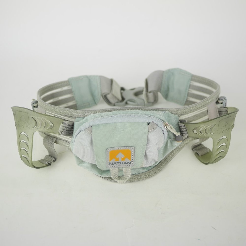 NATHAN RUNNING HYDRATION BELT Trail Mix Hydration Gray Adjustable Unisex